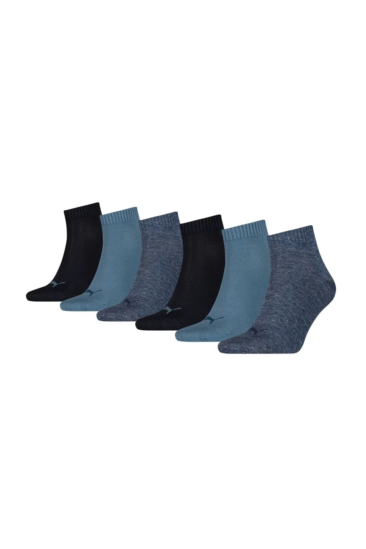 Puma  Unisex Quarter-Socken, 6er Pack - Sneaker, ECOM, Logo, uni