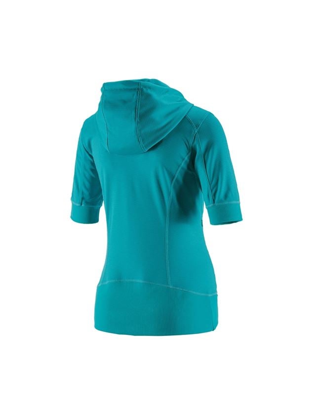 e.s. Funktions Kapuzenjacke stripe 3/4 Arm, Damen