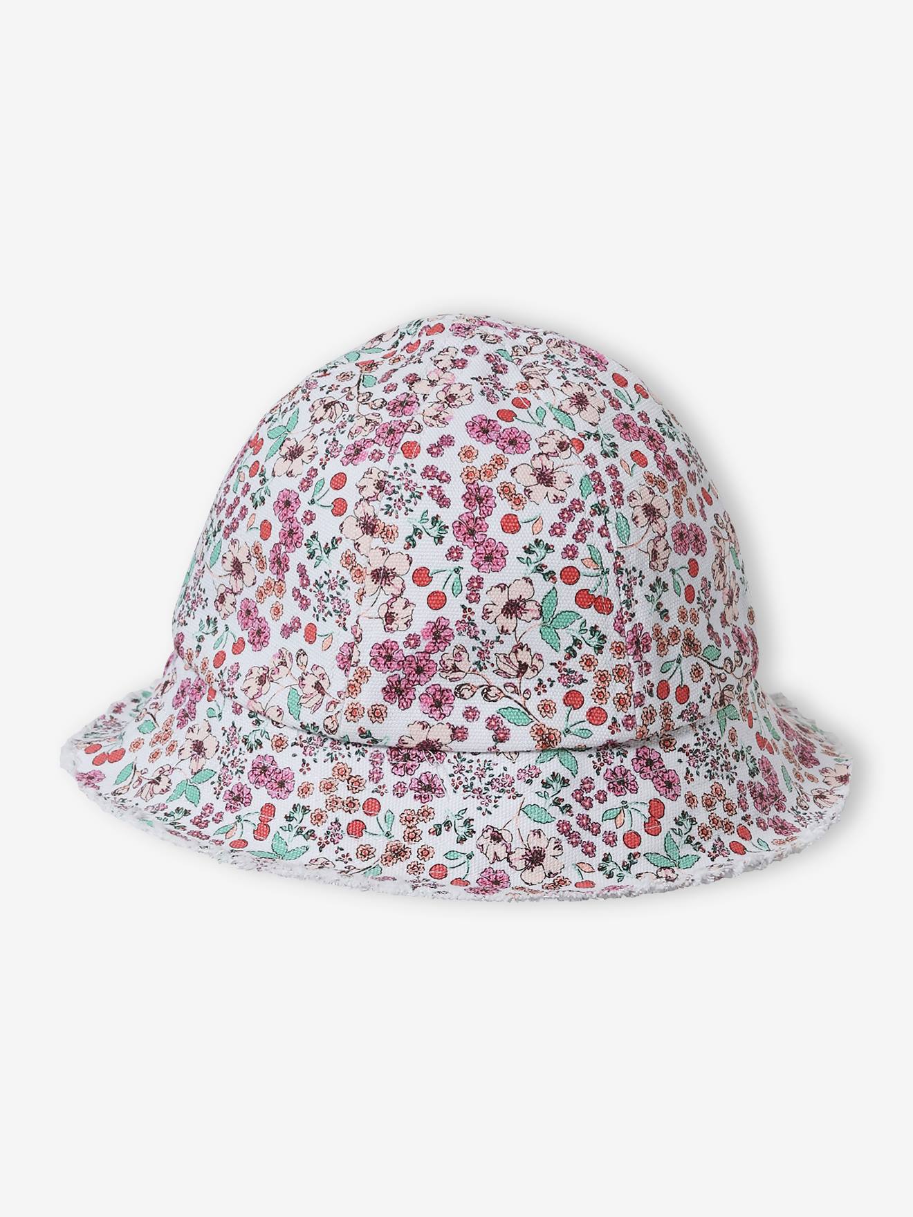 Bob imprimé petites fleurs fille écru
