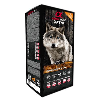 9 kg alpha spirit Semi-Moist Complete + 1 Stück Schinkenknochen halb gratis!