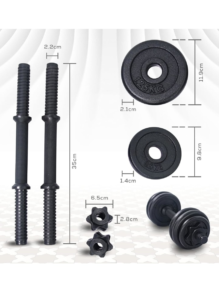 BnB Sports´ Bodybuilding Hantel, Hanteln set 15 & 20 kg, Gewichtstraining in Schwarz günstig kaufen 1