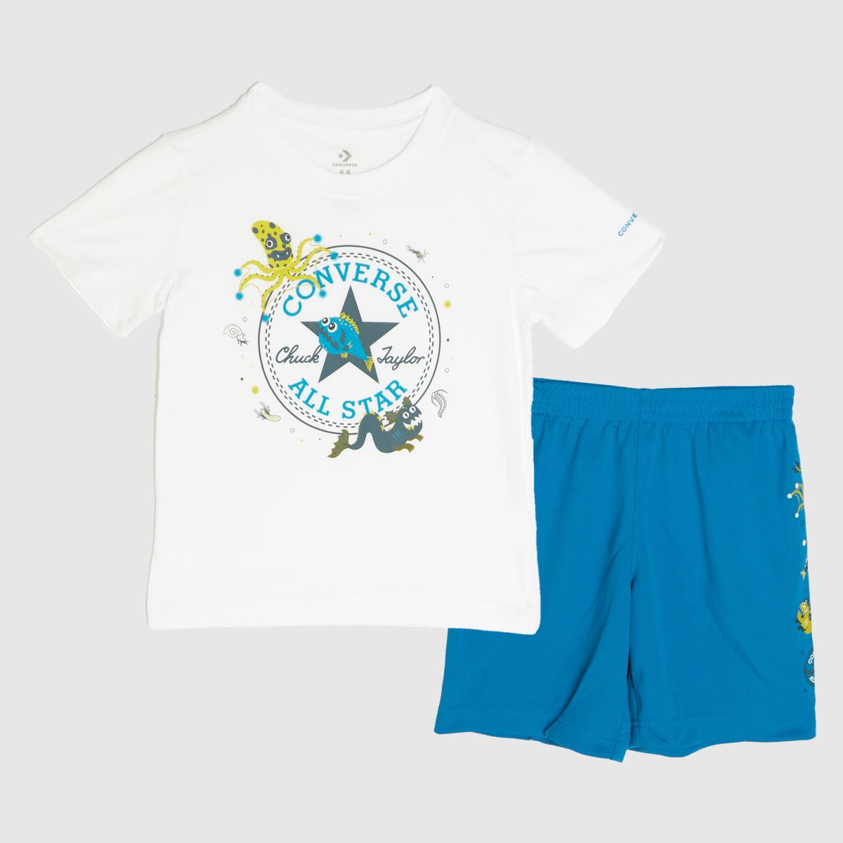 Converse – Deep Sea Cruisers – Vita och blåa shorts