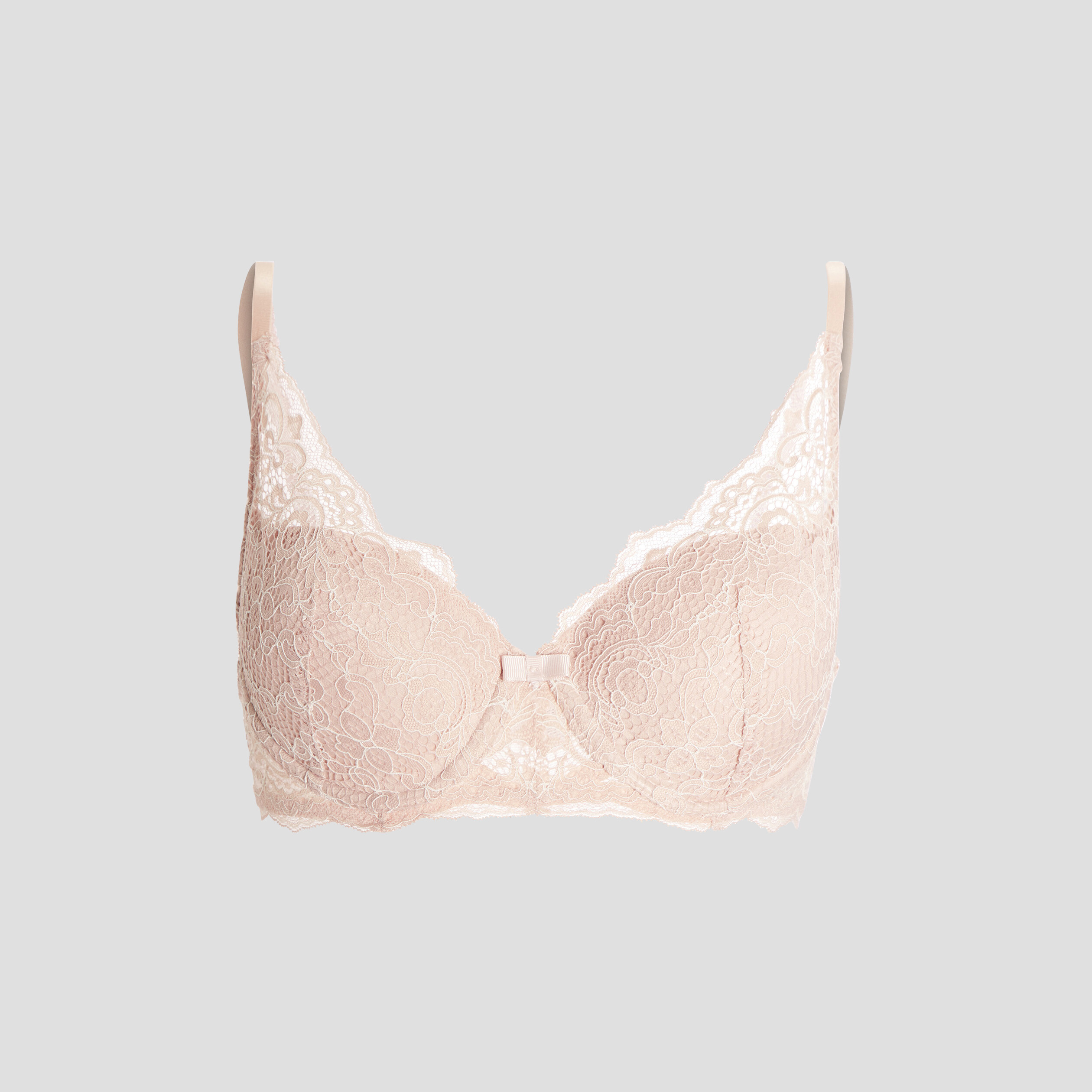 Soutien-gorge foulard en dentelle rose clair femme | La Halle