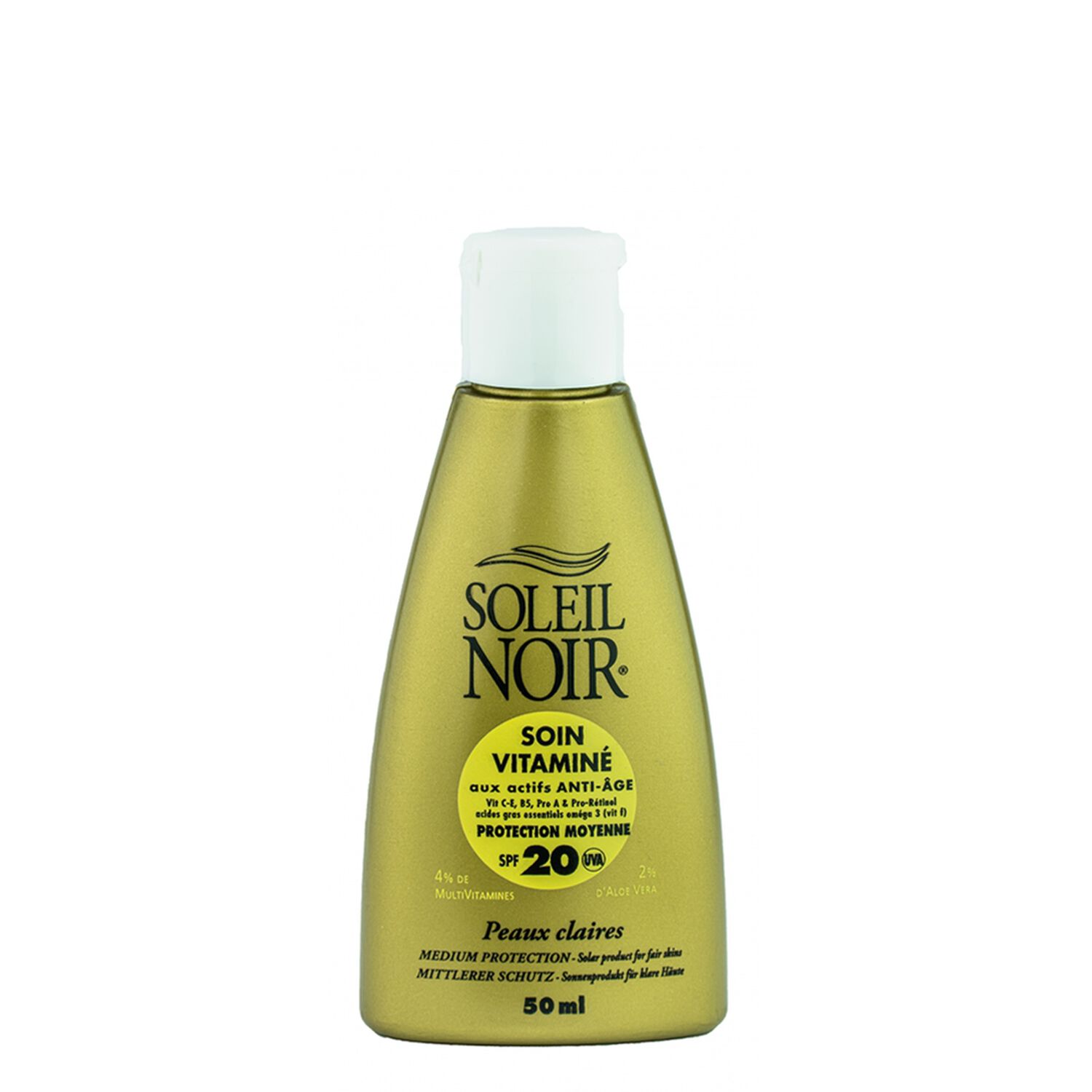 Soleil Noir Soin Vitaminé SPF20 Peaux Claires 50 ml