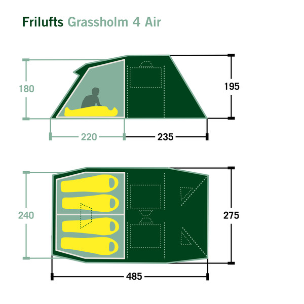 GRASSHOLM 4 AIR - Familienzelt