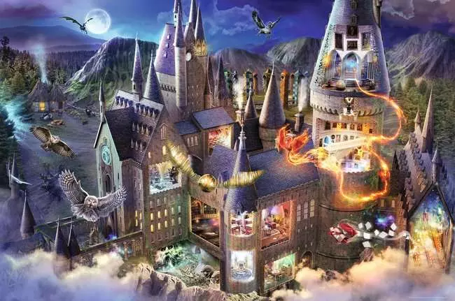 Puzzle 3000 Teile - Hogwarts Castle Cutaway
