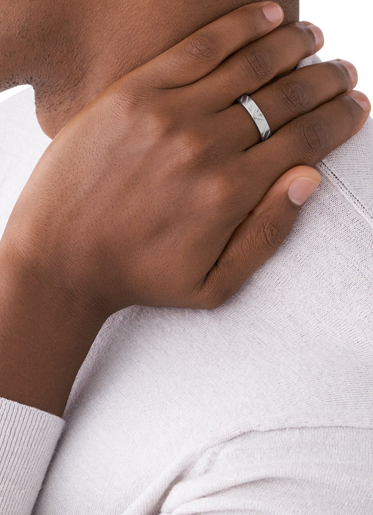 Emporio Armani Essential Rings made of Brushed Stainless Steel