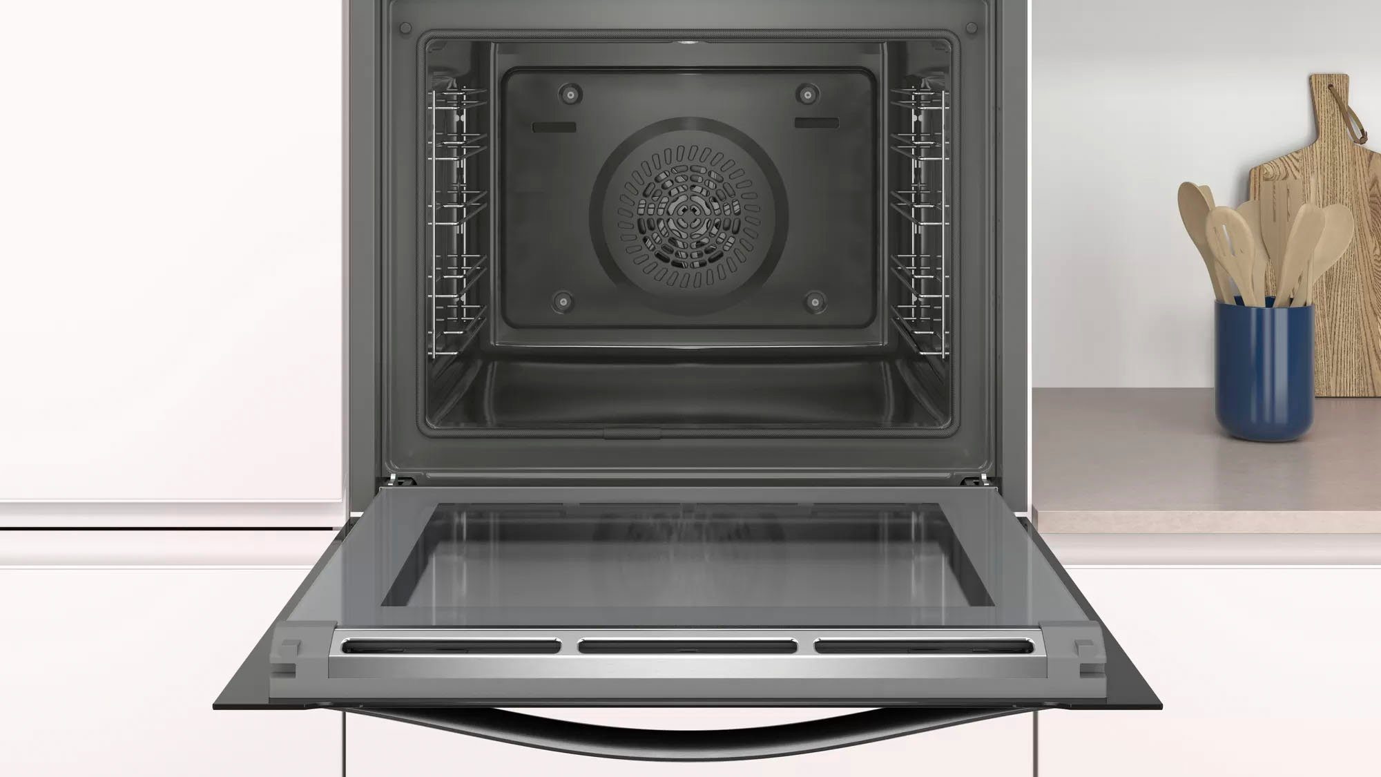 Constructa Einbaubackofen CF4M28062, mit Teleskopauszug nachrüstbar, Pyrolyse-Selbstreinigung