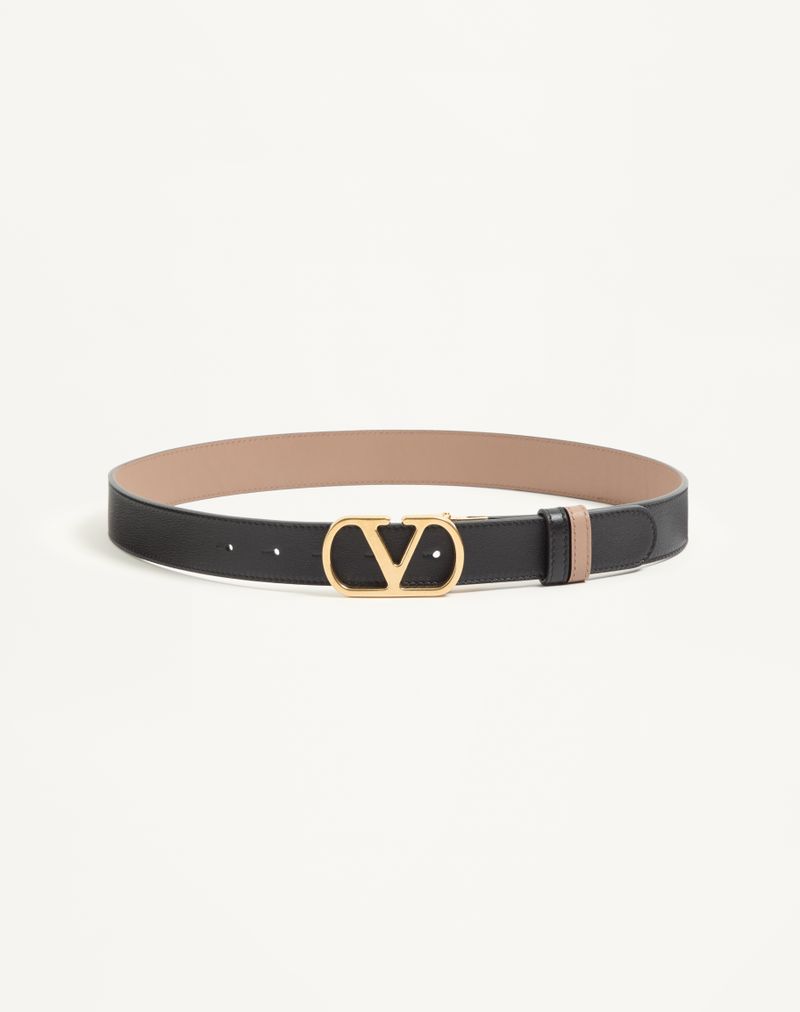 VLogo Signature Vendbart Bælte i Skinnende Kalveskind 30mm