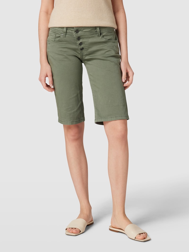 Shorts mit Label-Details Modell 'MALIBU' in grün