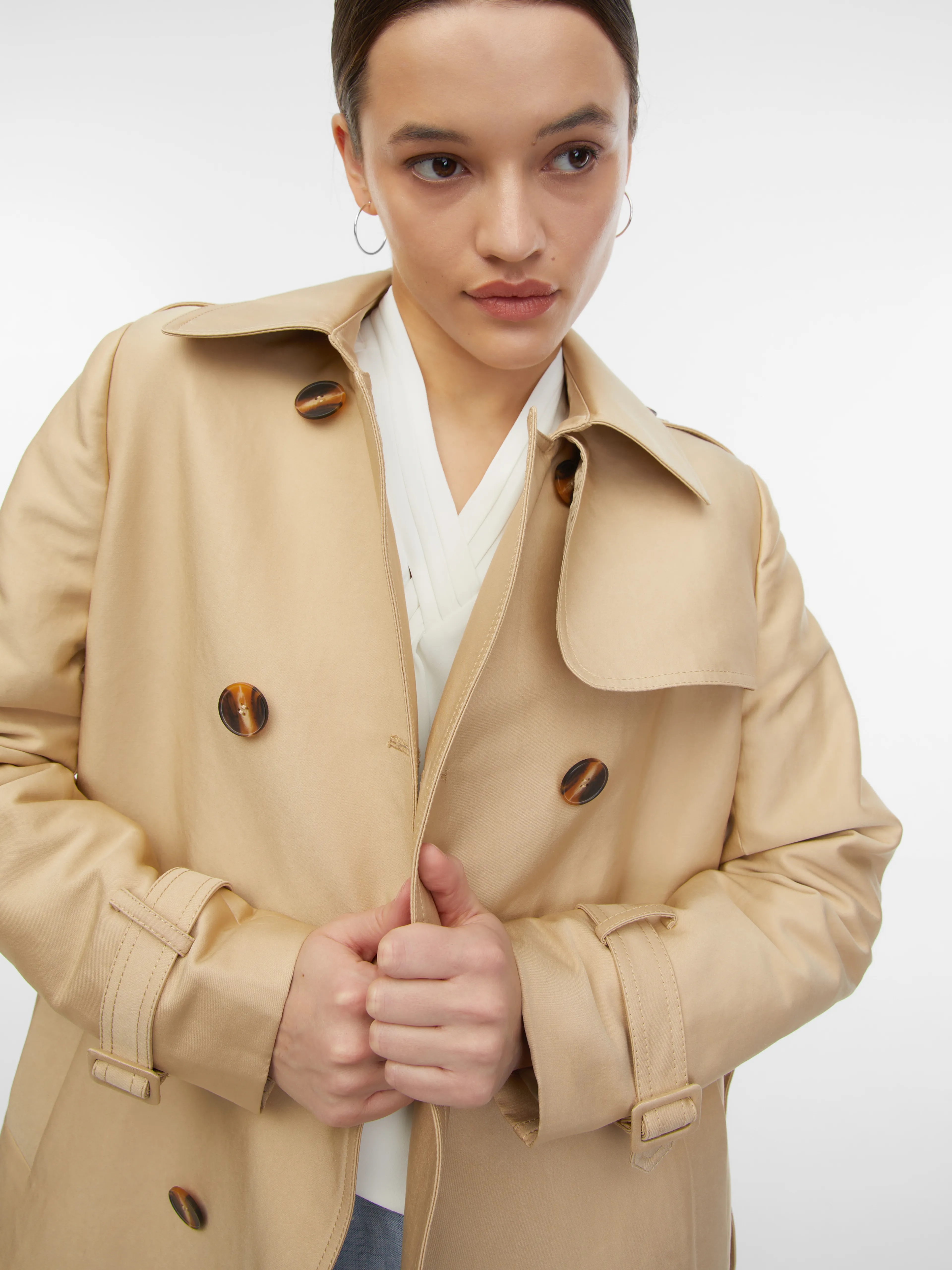 Beigefarbener Damen-Trenchcoat ORSAY