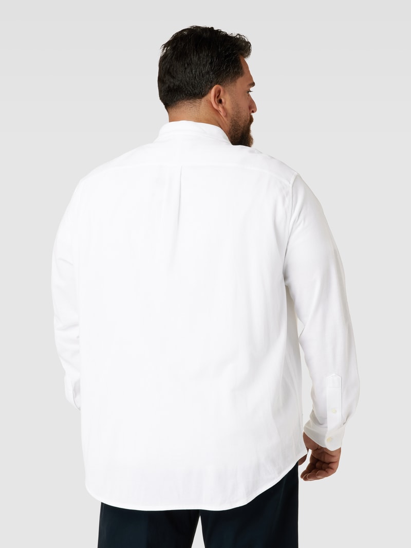 PLUS SIZE Freizeithemd mit Label-Stitching in weiß