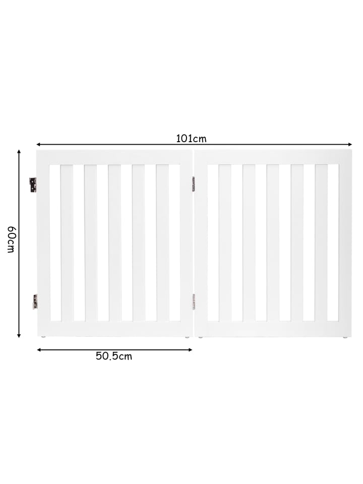 COSTWAY Absperrgitter Hunde 2 Paneelen 60cm in Weiß günstig kaufen onesize
