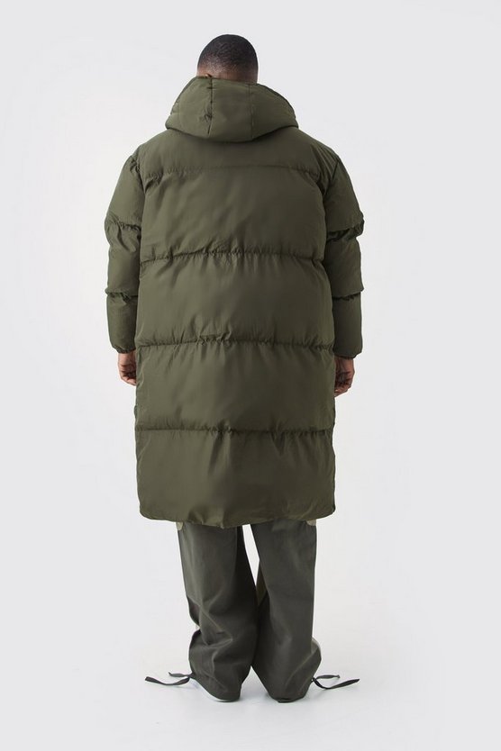 Plus langer Parka mit 4 Taschen und Kapuze