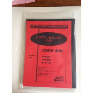 Black Plastic Building Card 1mm (1) 9 x12 Zoll