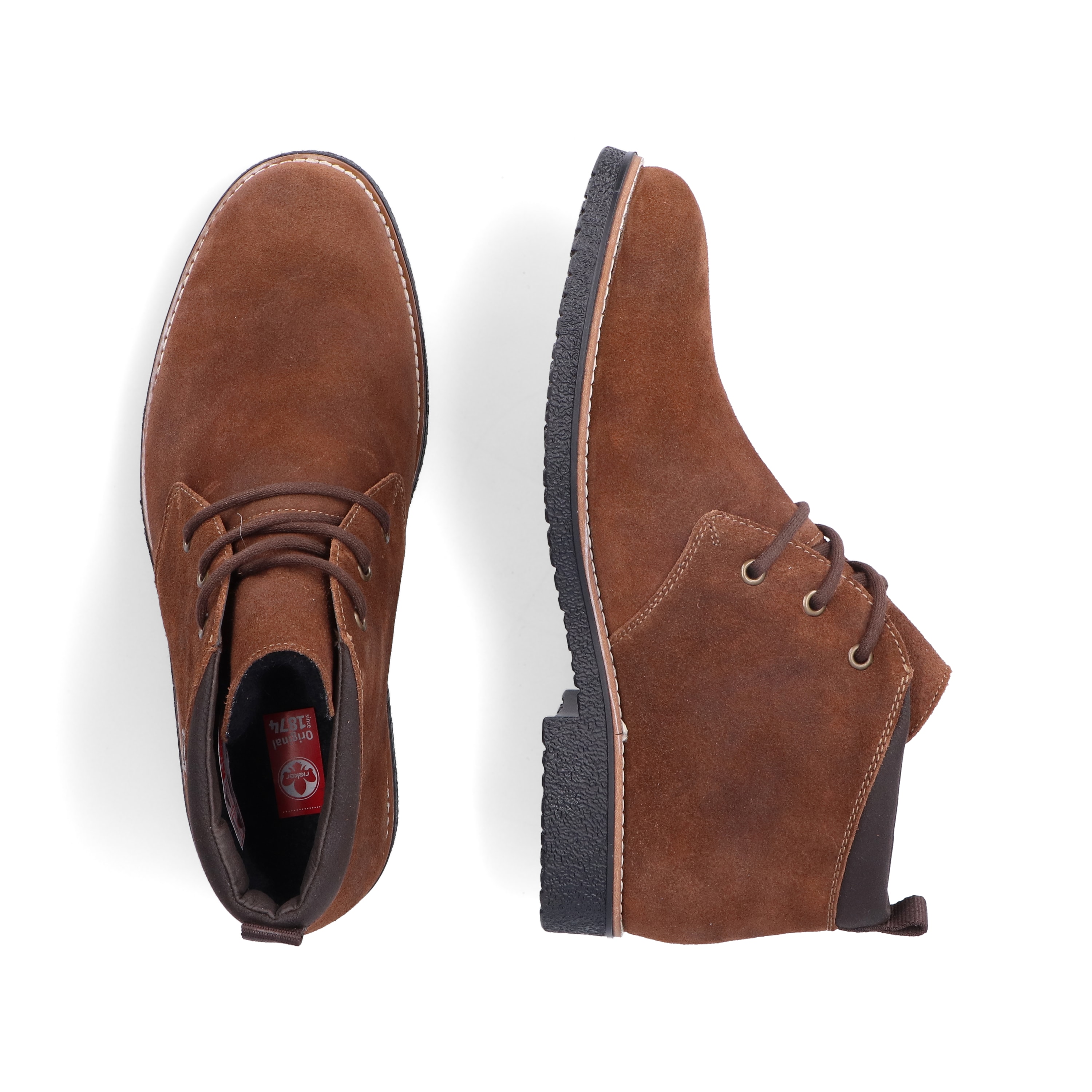 Rieker Herren Schnürstiefel zimtbraun