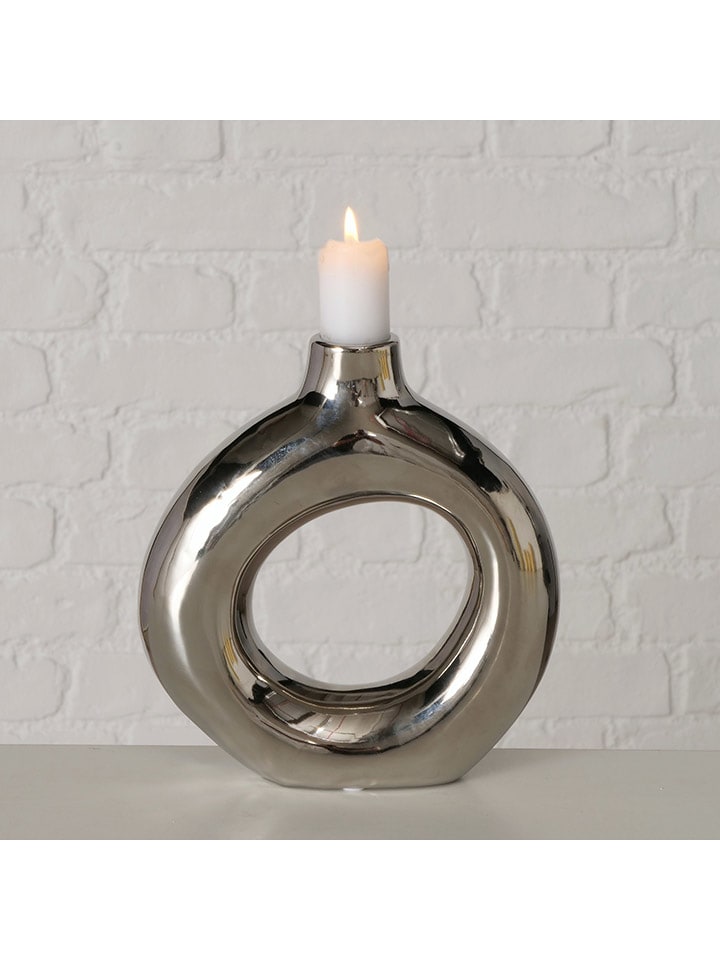 Boltze Vase ''Hayward'' in Silber - (B)18 x (H)20 x (T)5,5 cm günstig kaufen onesize
