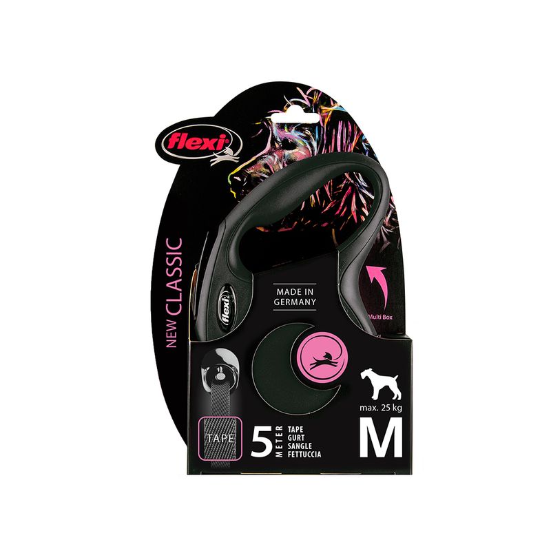 flexi New Classic Gurt-Leine M - schwarz zu TOP-Preisen | bitiba