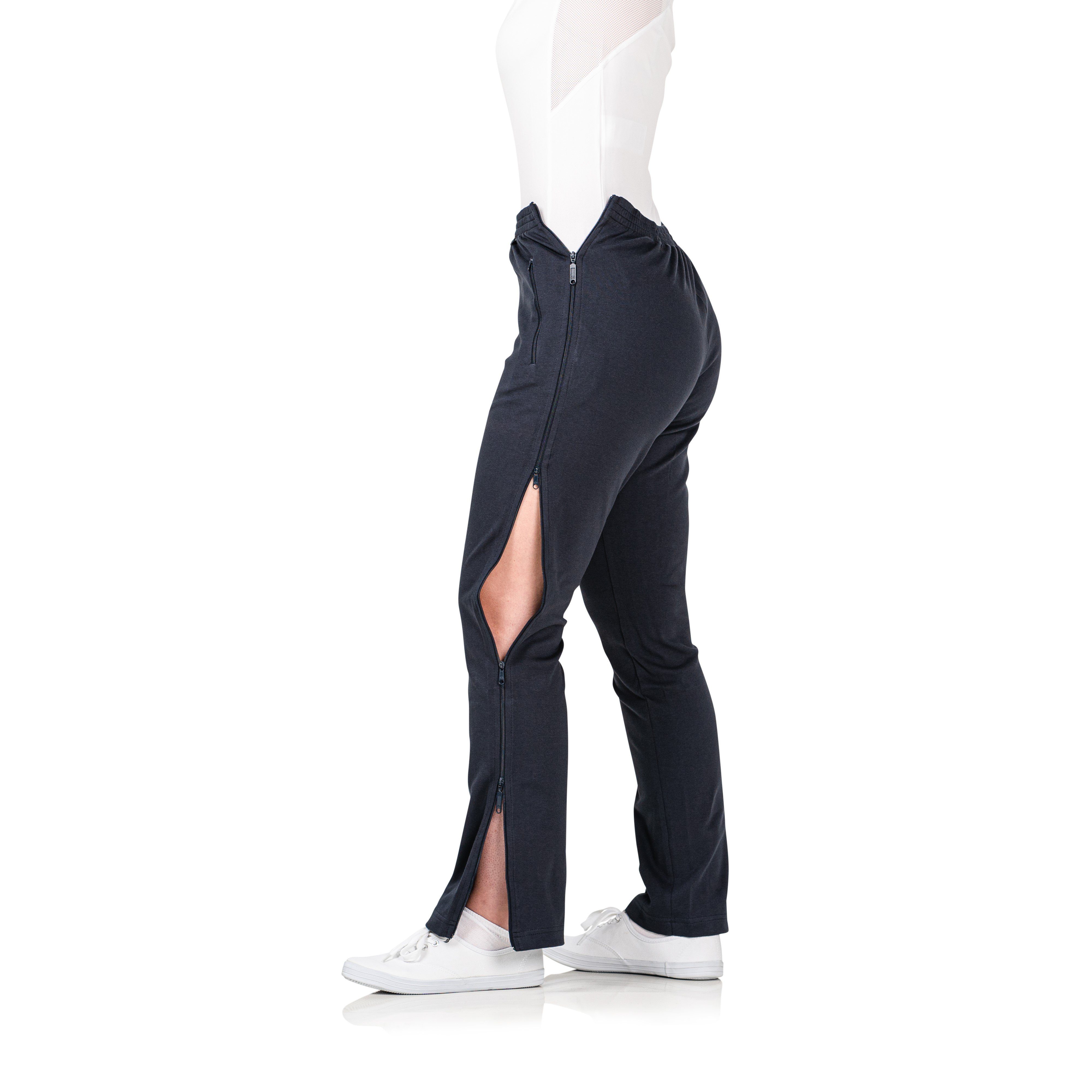 STAUTZ Funktionshose Stautz® Premium Reha-Hose für Damen – Einzigartiger 4-Wege Reißverschluss für beliebige seitliche Öffnung - Komfortables Tragegefühl und modische Passform - Optimal geeignet für Rehabilitations- und Pflegezwecke hochwertige gekäm