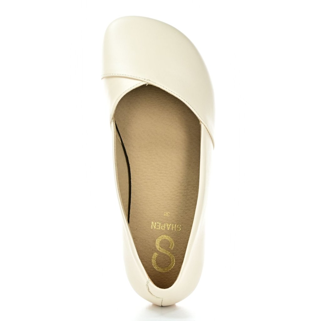 Shapen Peony Beige Wide Barfuß-Ballerinas