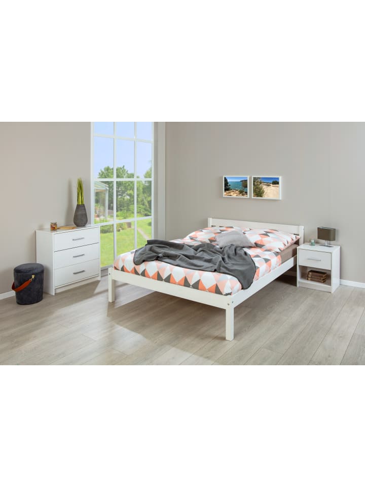 ebuy24 Bett Vicki Weiß 210 x 148 cm günstig kaufen onesize