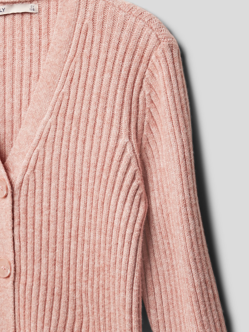 Strickjacke aus Viskose-Mix mit Knopfleiste Modell 'NEWKATIA' in altrosa