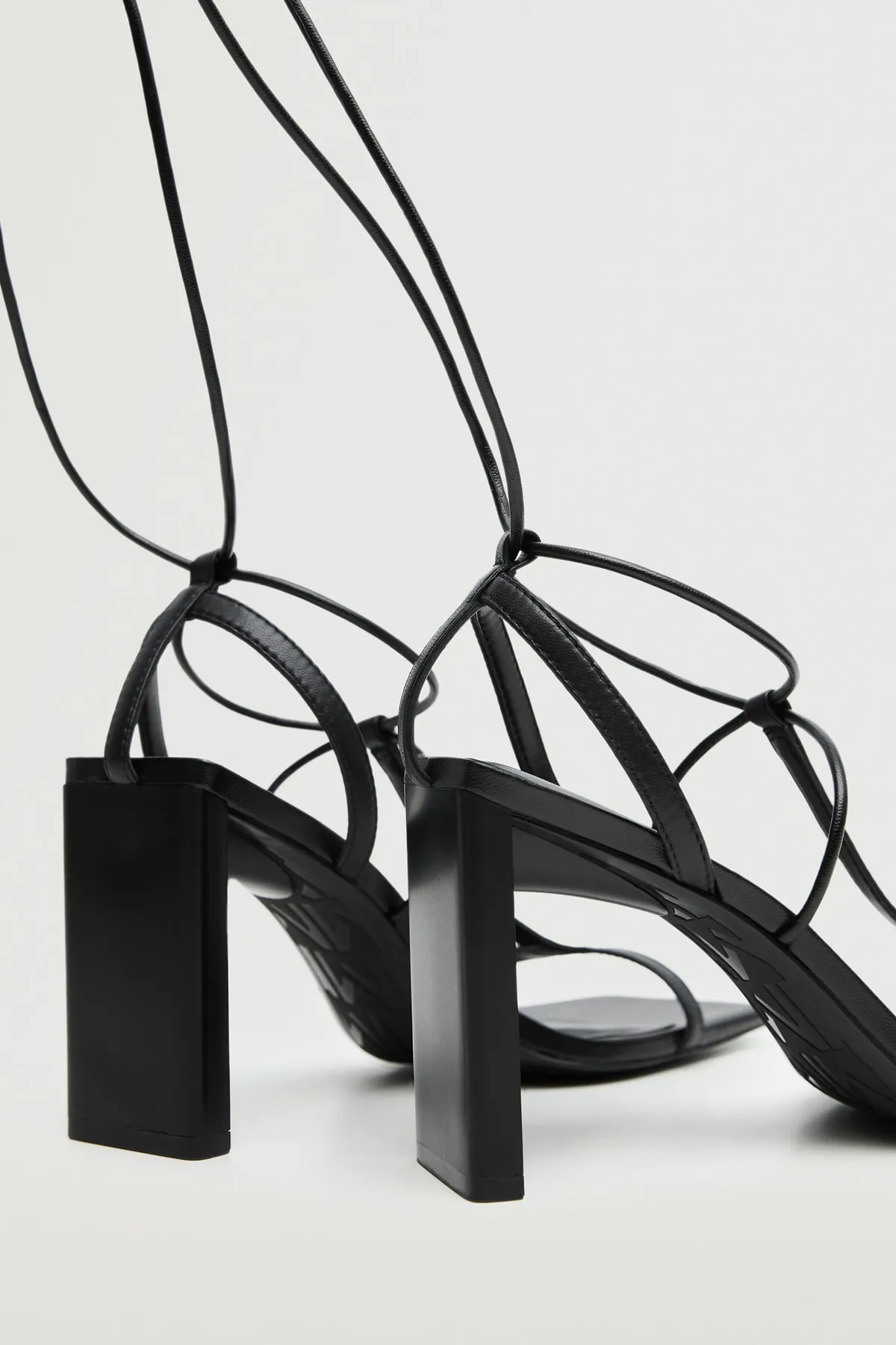 MANGO  Sandalette - Schwarz - Blockabsatz