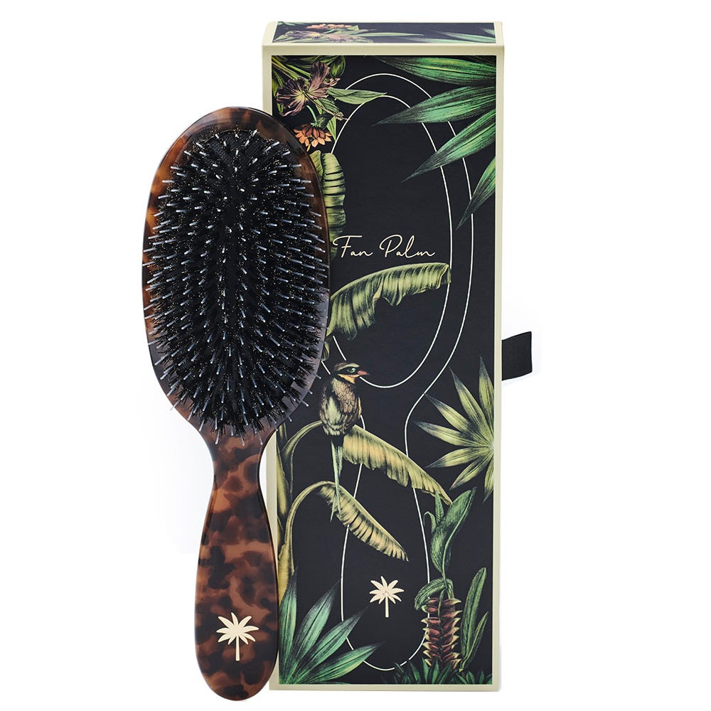 Fan Palm Boar- & Nylon Brush Turtle - Medium