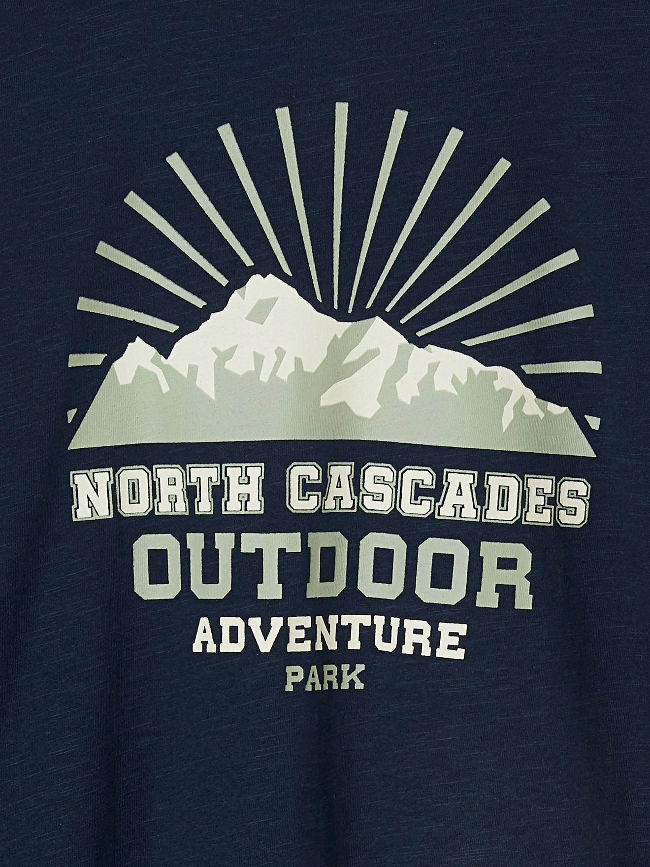 T-shirt grand motif dos garçon bleu nuit