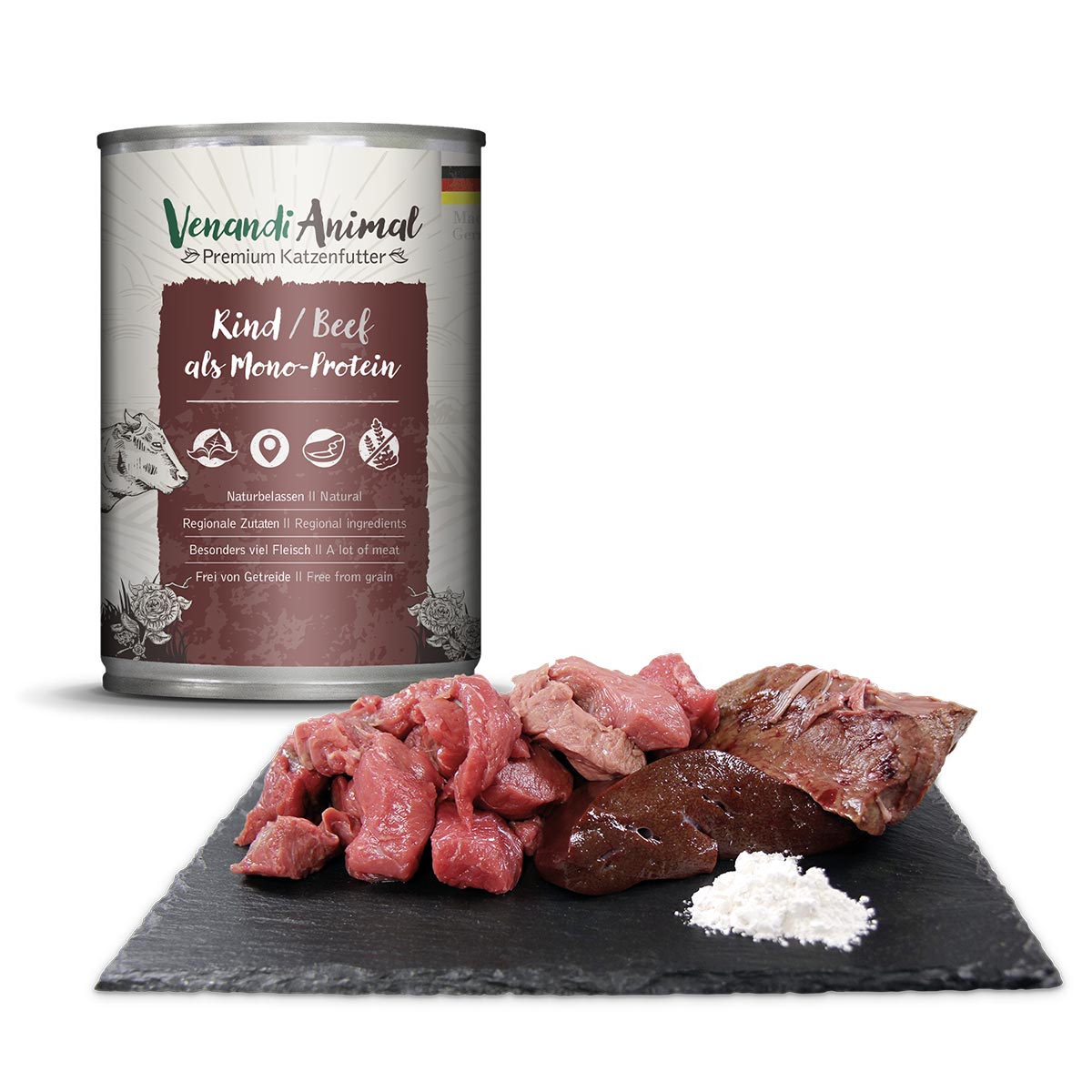 Venandi Animal - Probierpaket III Huhn, Pute, Rind, Pferd, Kalb, Truthahn