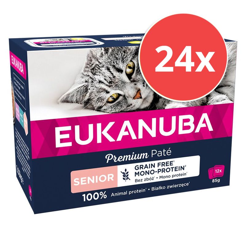 Sparpaket Eukanuba Senior Getreidefrei 24 x 85 g
