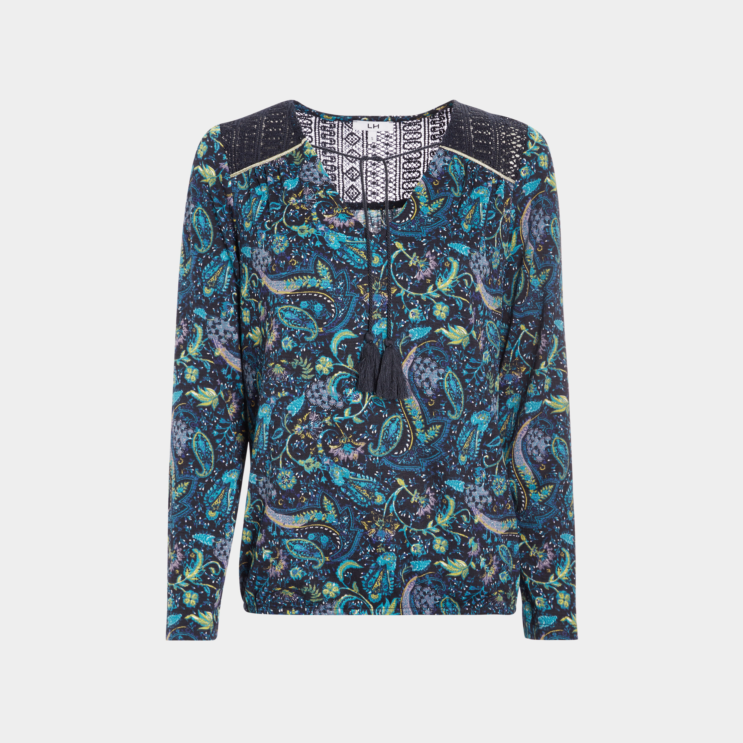 T-shirt manches longues bleu marine femme | La Halle