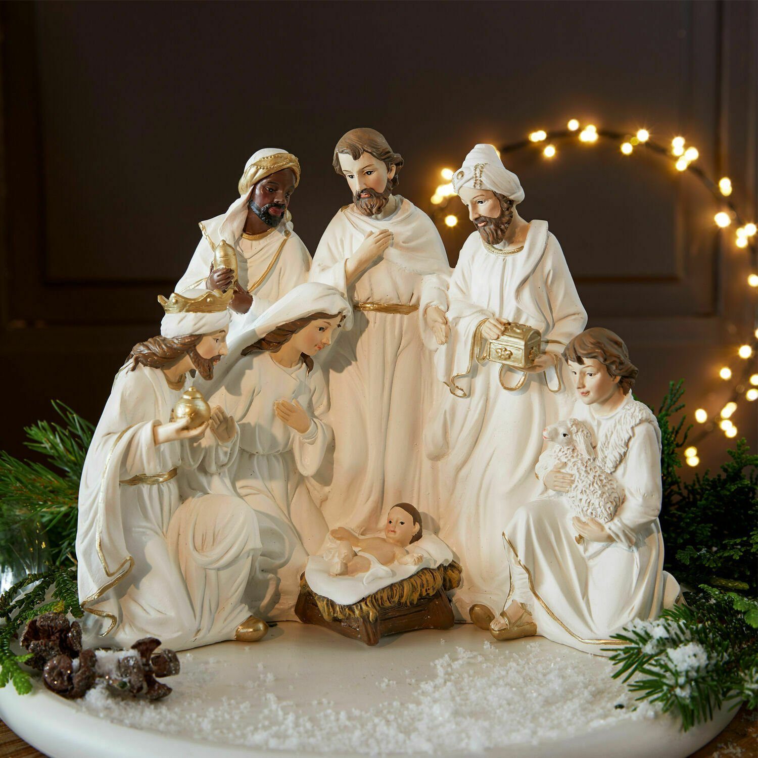 Mirabeau Weihnachtsfigur Krippenfigur Kanem antikweiß