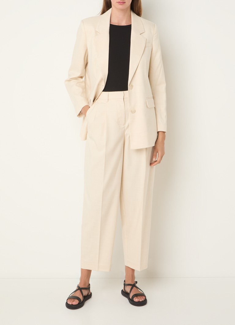Pantaloni corti da donna Selfina a vita alta, vestibilità ampia e tasche laterali, selezionati