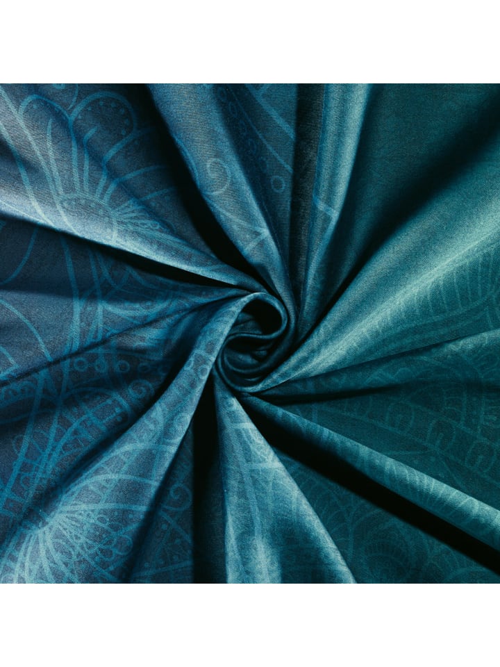 Erwin Müller Mako-Satin Wendebettwäsche in türkis-blau günstig kaufen
