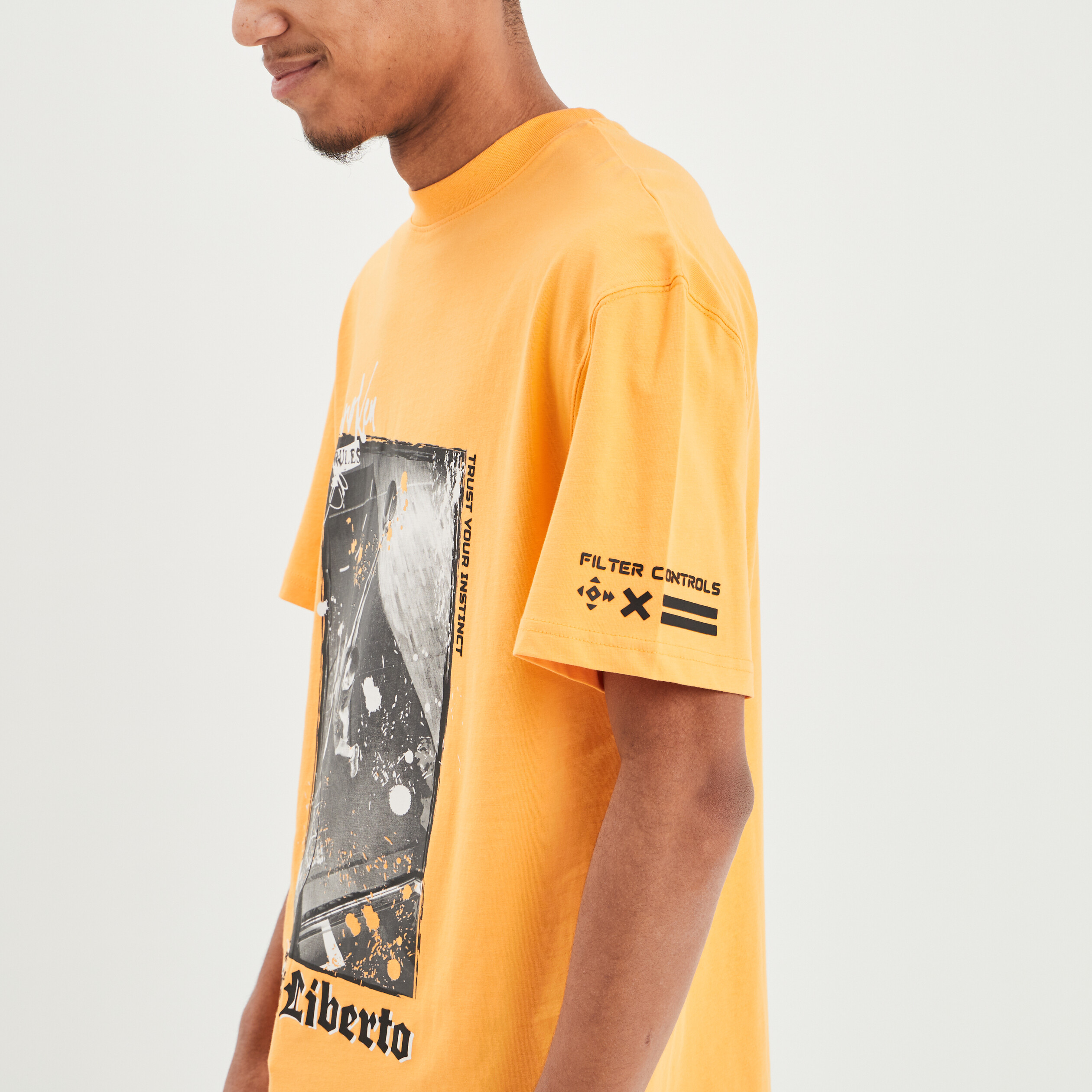 T-shirt manches courtes Liberto orange homme | La Halle