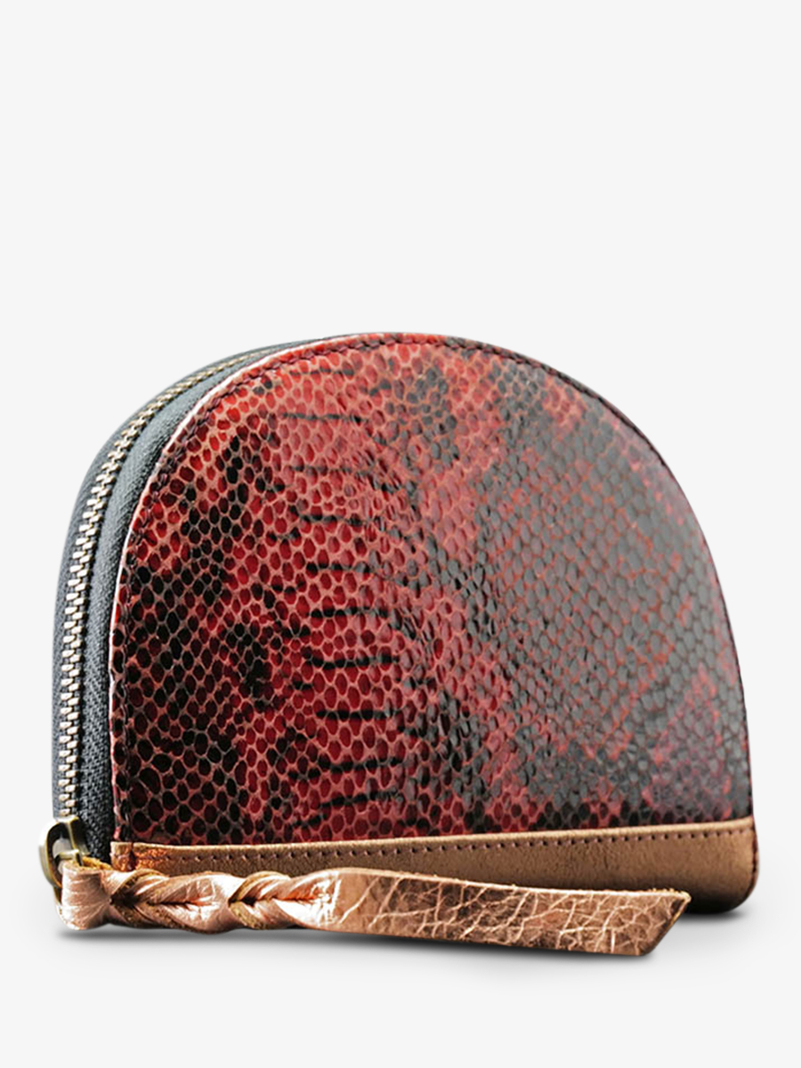 LePortefeuille Manon Python - Rouge Grenat