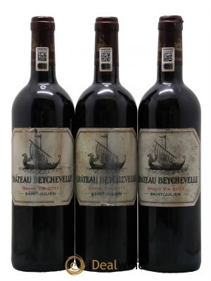 Château Beychevelle 4ème Grand Cru Classé  2011 - Lot de 3 Bouteilles
