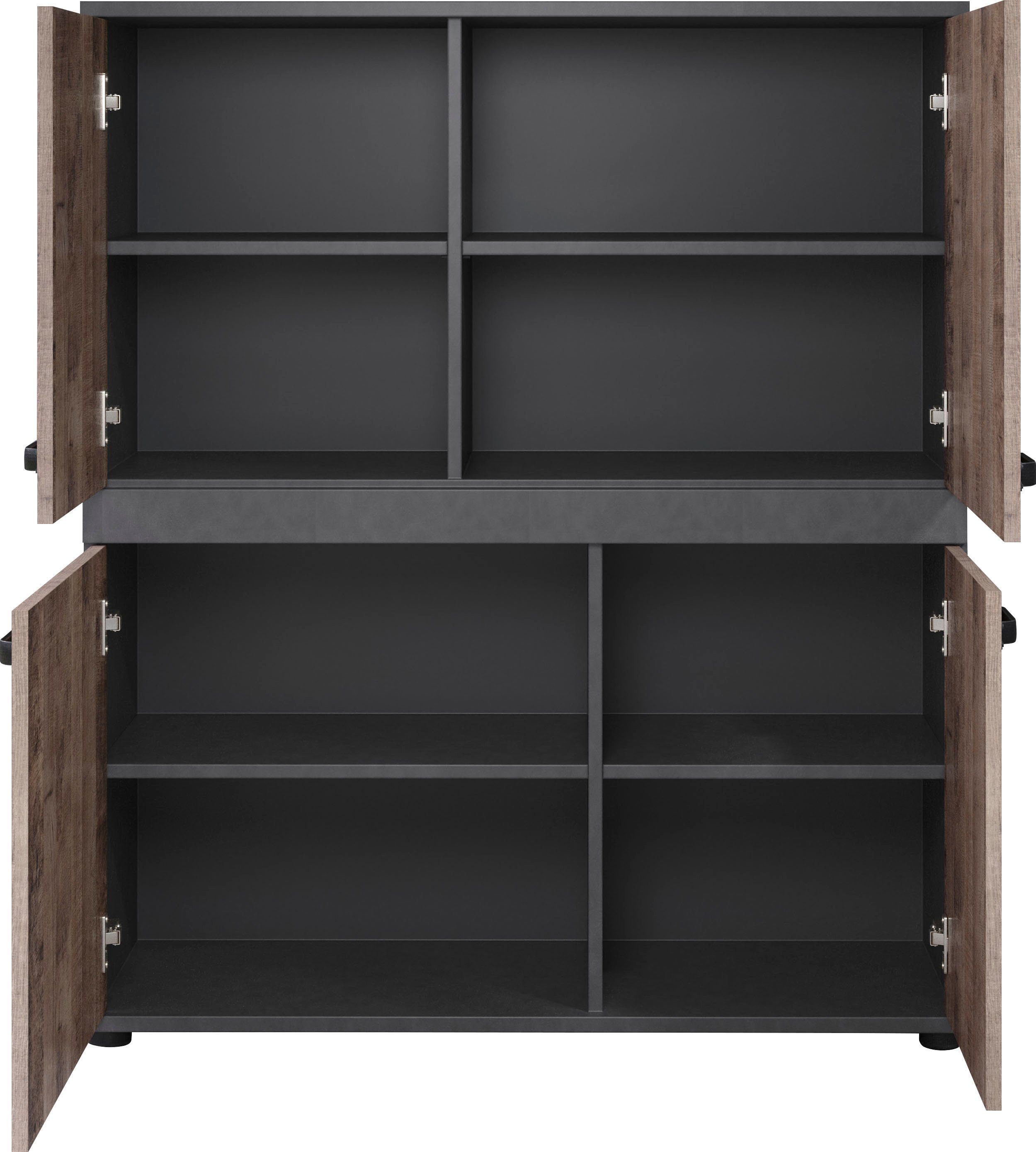 trendteam Highboard Stripe, Höhe 118 cm