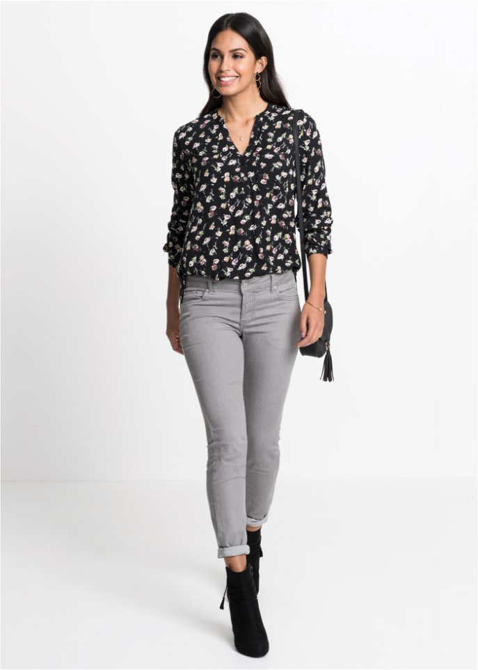 Bluse mit V-Ausschnitt