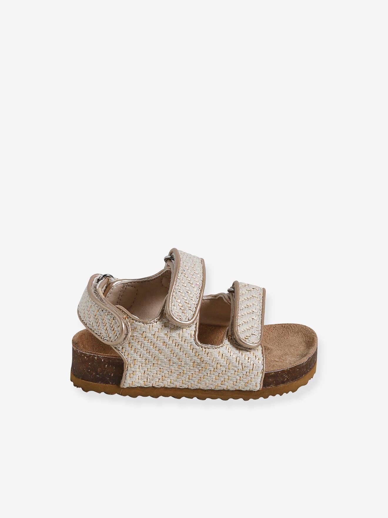 Vertbaudet Baby Klett-Sandalen - gold