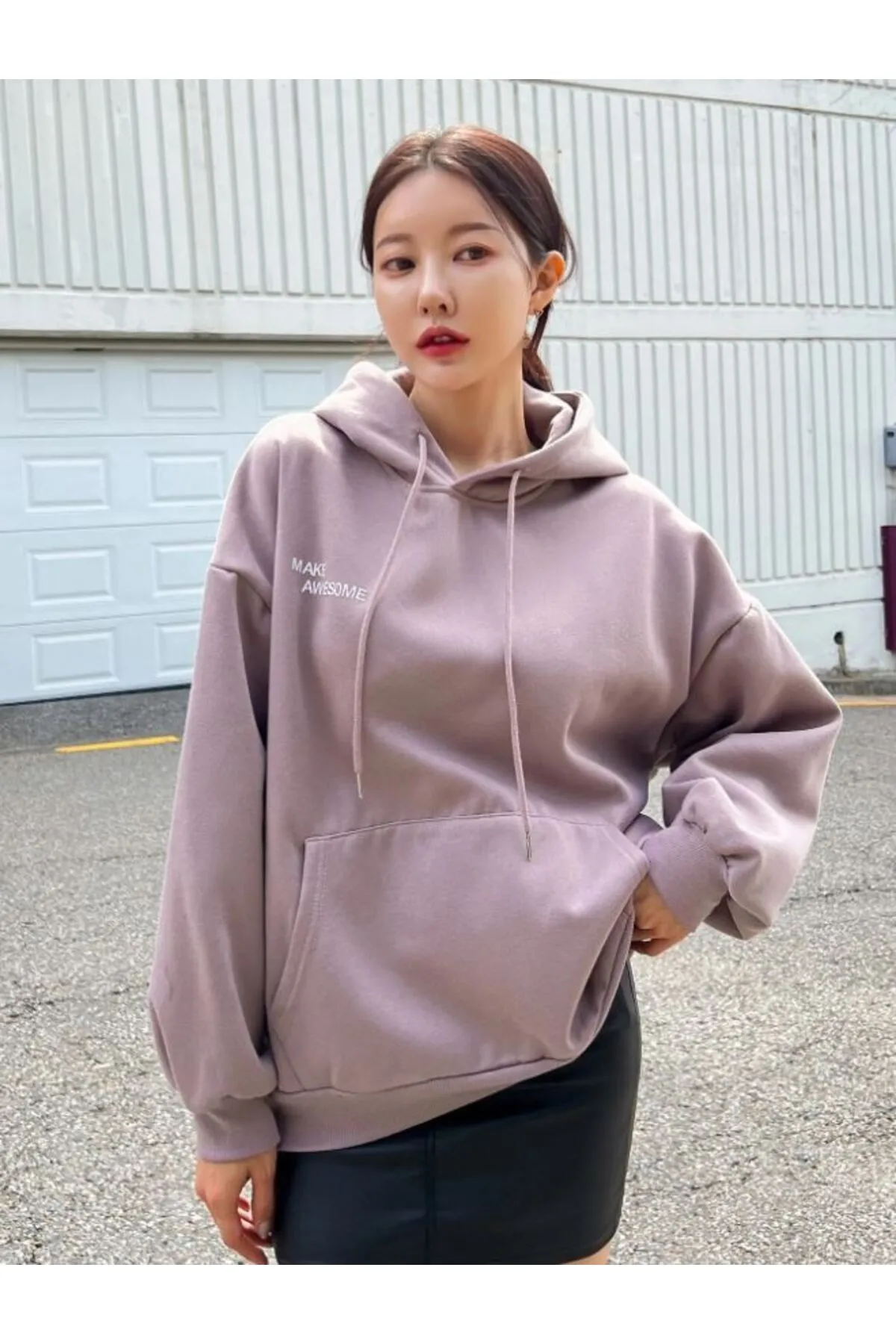 Know  Damen-Sweatshirt „Confidence“ mit Kapuze in Flieder und Lila