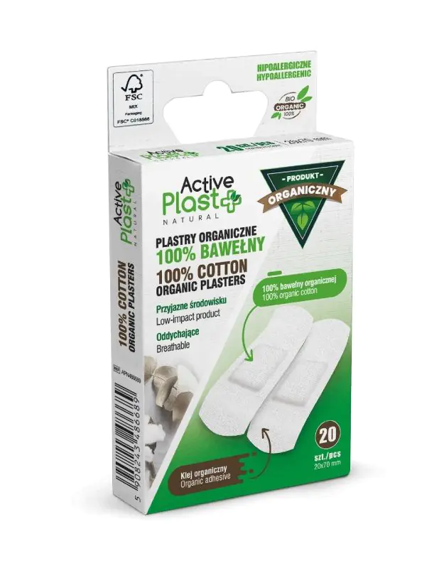 Aktiv Plast Naturlig BIO, Band-Aids, 2x7cm
