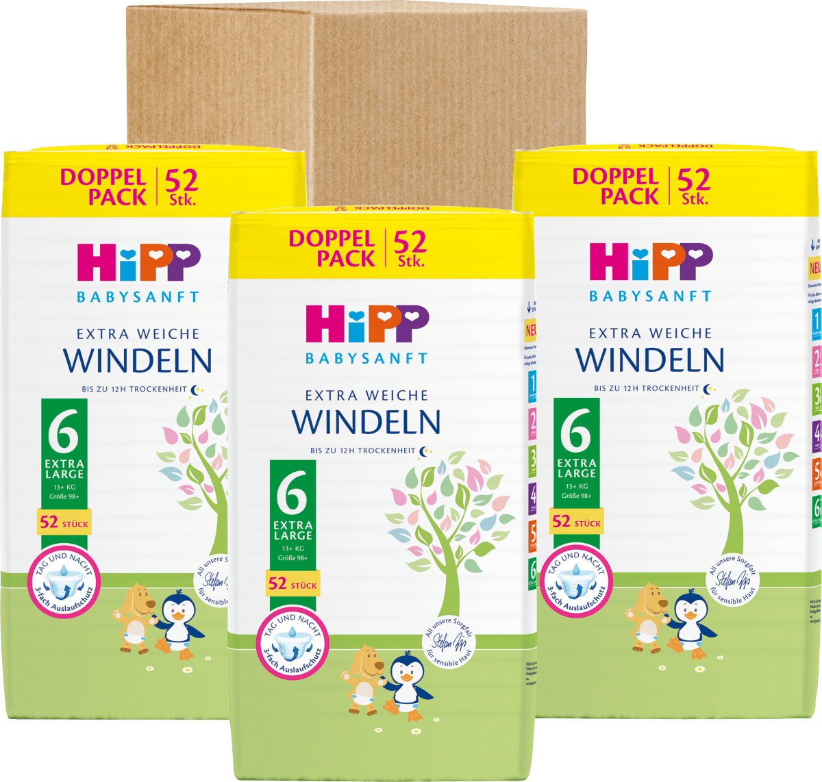 Windeln Gr. 6 Extra (13+ kg), Monatspack, 156 St