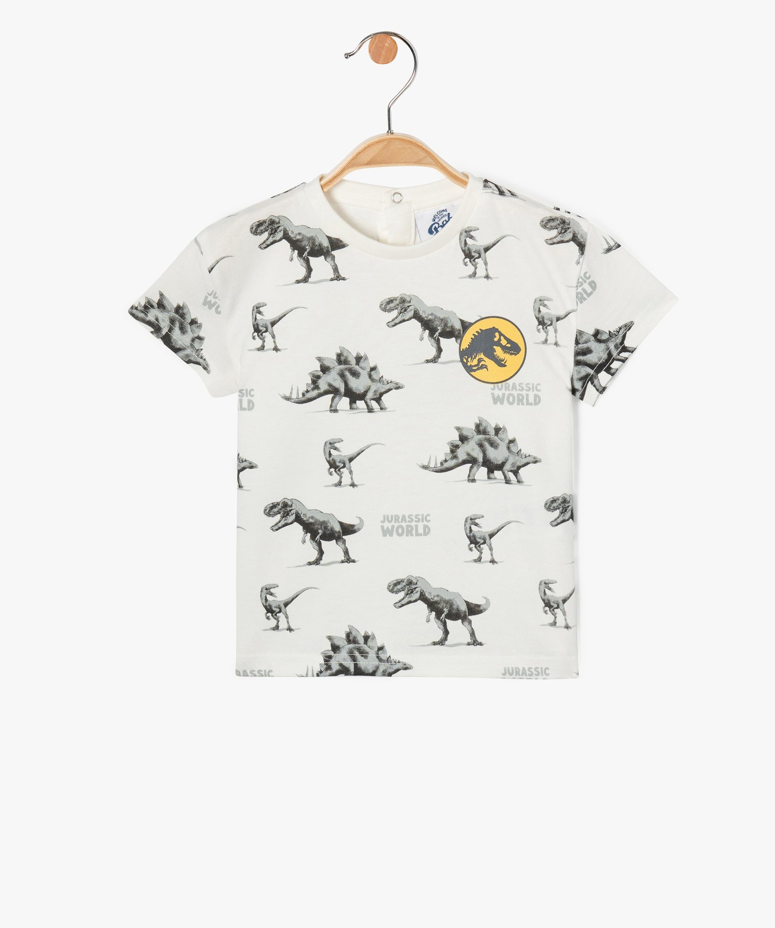 Tee-shirt à manches courtes en coton imprimé ciné bébé ... ecru | GEMO