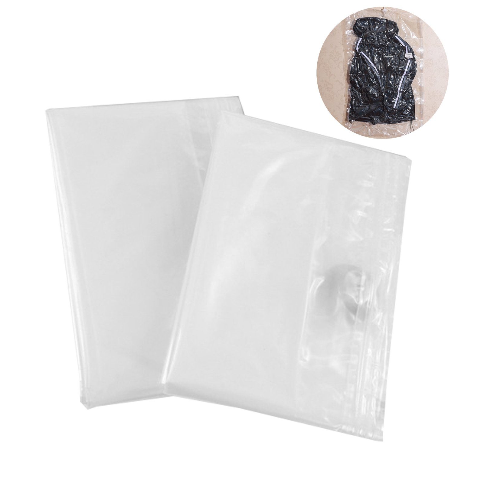 CALIYO Kleidersack Vakuum Kleidersack mit Haken zum Anschrauben, Luftdichten Aufbewahrung, Platzersparnis