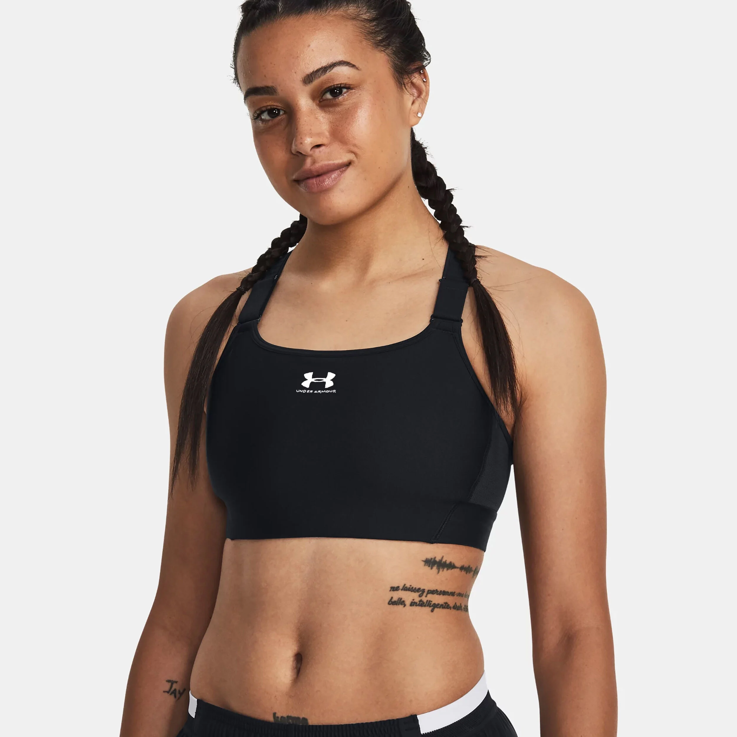 HeatGear High Sport-BH Damen - Schwarz