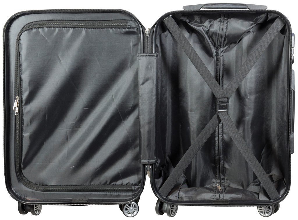 Trendyshop365 Hartschalen-Trolley Butterfly beige, bunter Reisekoffer mit Motiv, 3 Größen, 4 Rollen, Zahlenschloss, Dehnfalte, Schmetterling