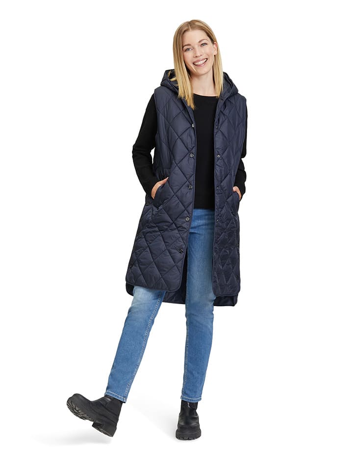 AMBER & JUNE Steppweste in Dunkelblau günstig kaufen