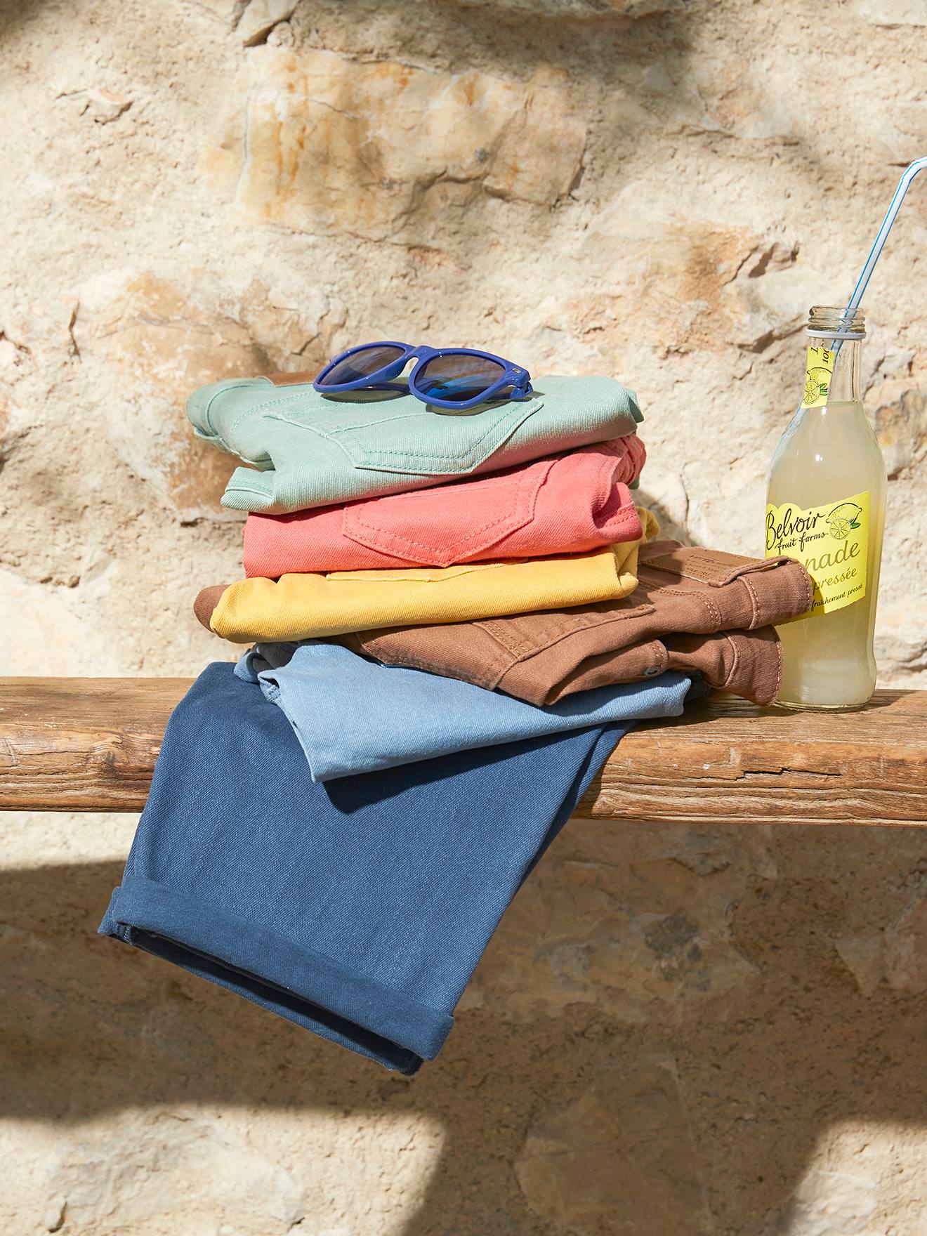 Vertbaudet Jungen Shorts Oeko-Tex - hellgelb